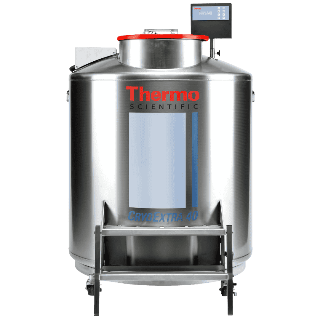 Cryogene opslagtank voor opslag van biologische monsters in vloeibare stikstof