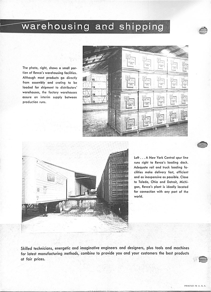 Revco People and Facilities pagina 12 - Warehousing and shipping