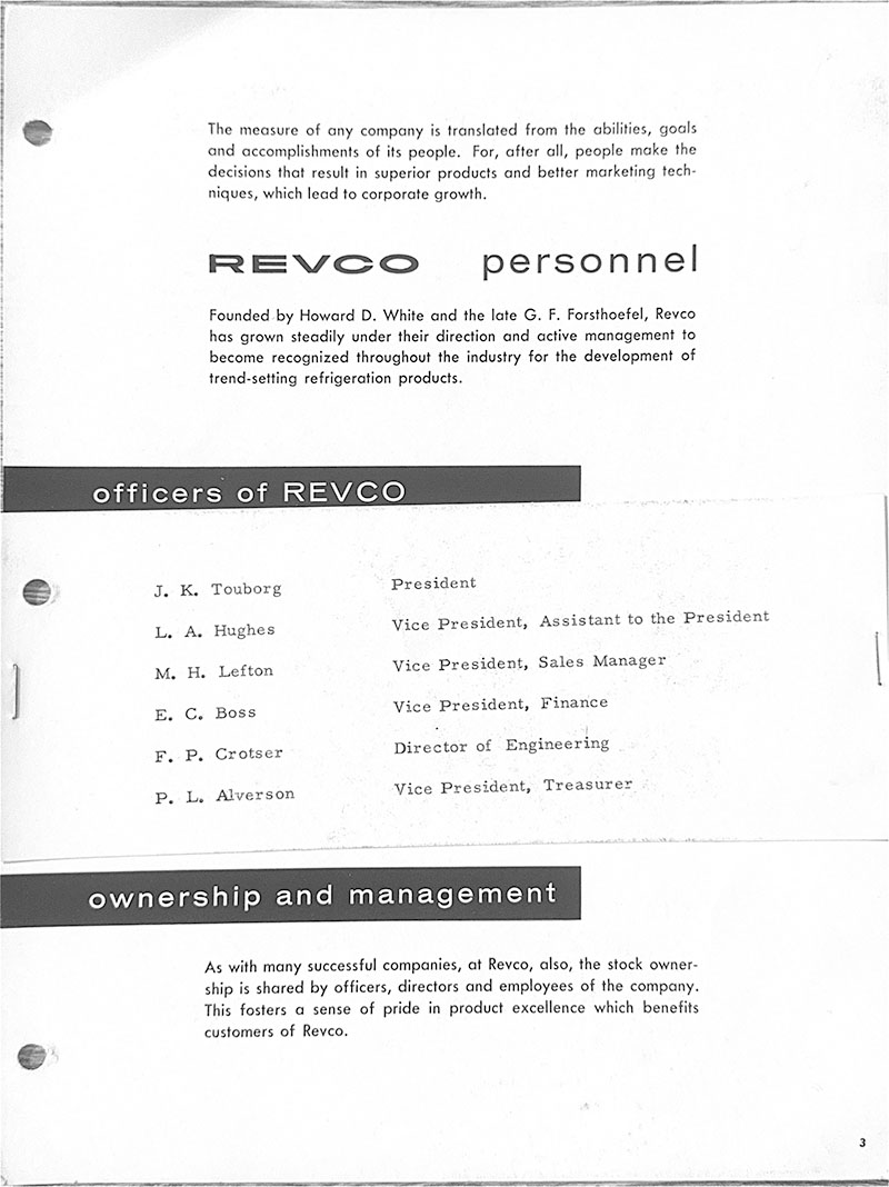 Revco People and Facilities pagina 3 - Personnel en management