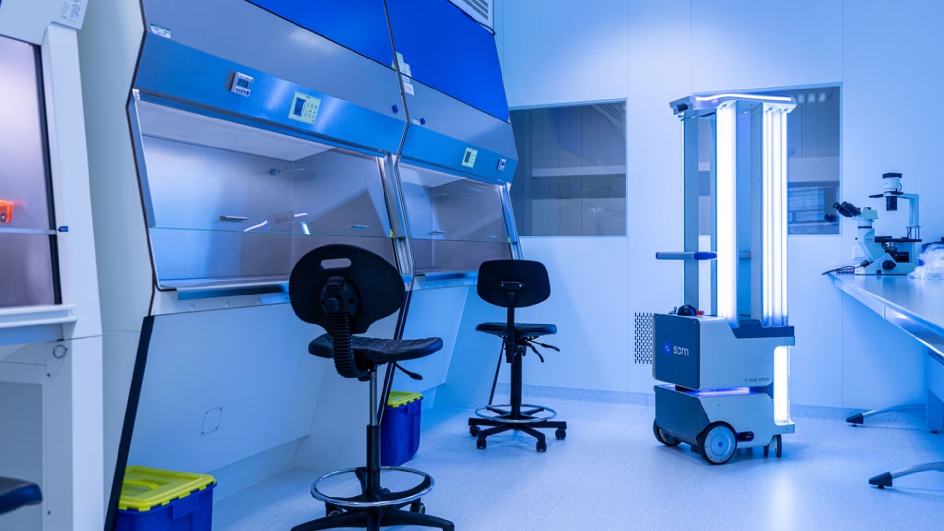 SAM-UVC desinfectierobot Loop Robots cleanroom